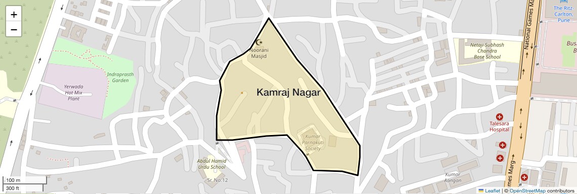Location Map of Kamraj Nagar, Pune