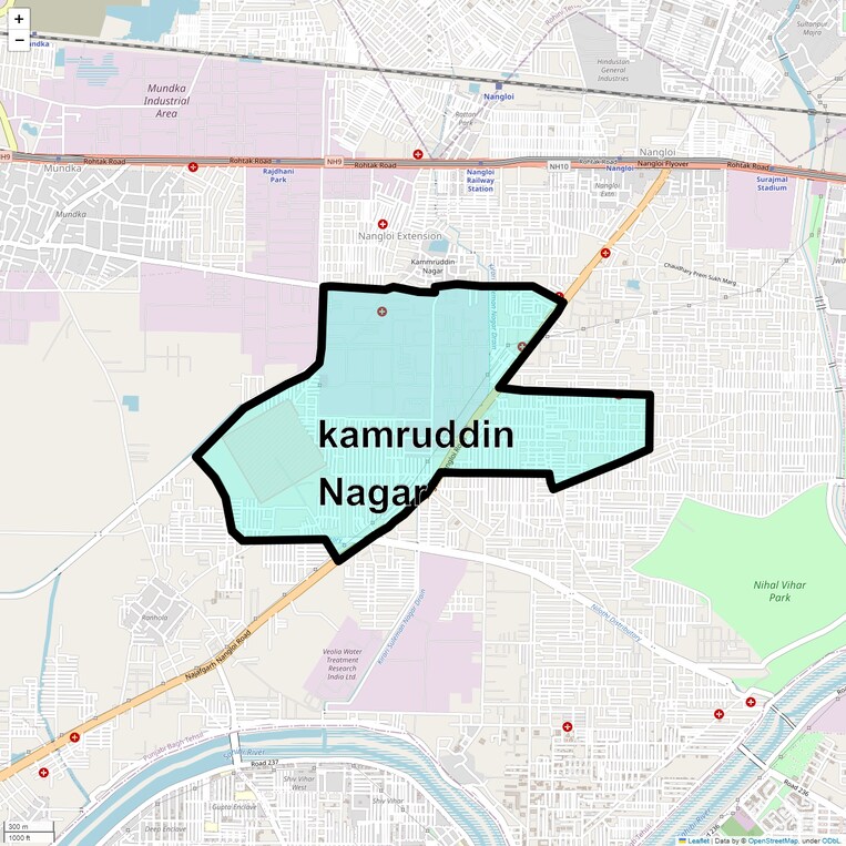 Location Map of Kamruddin Nagar