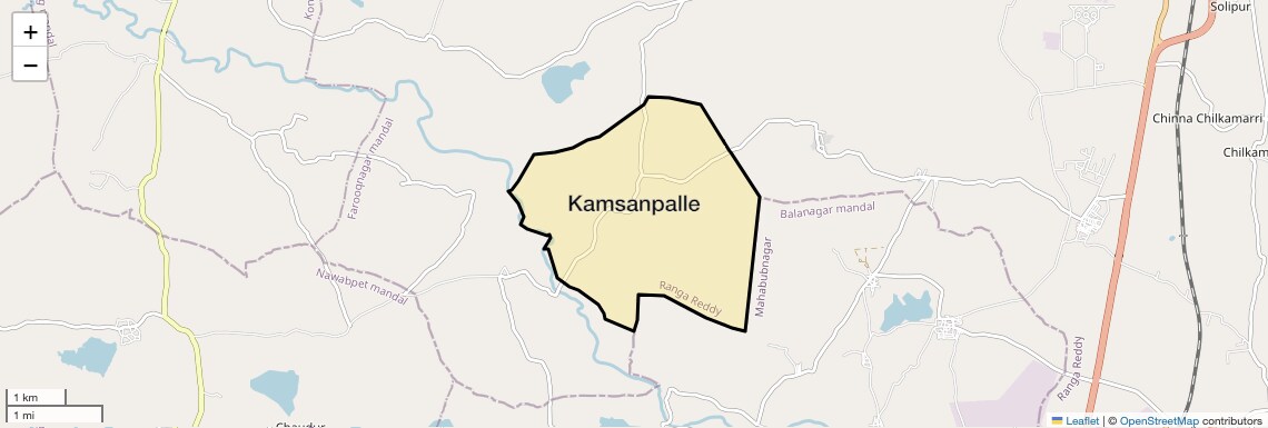 Location Map of Kamsanpalle, Hyderabad