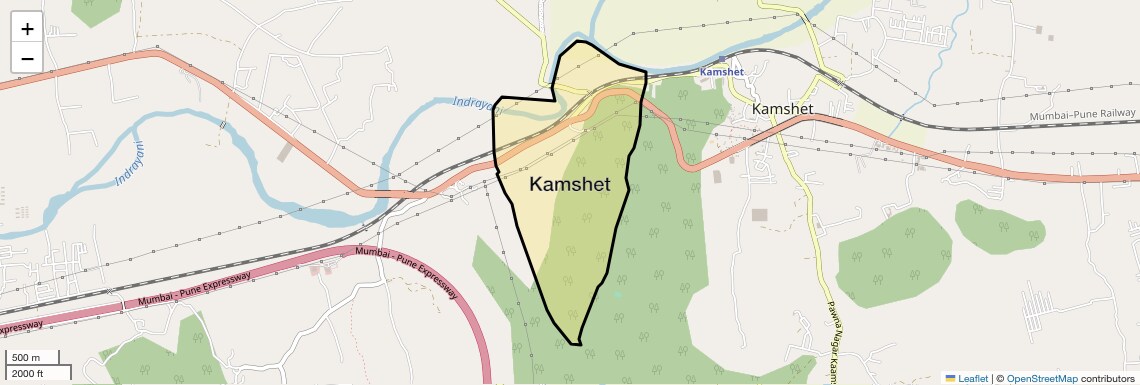 Location Map of Kamshet, Pune