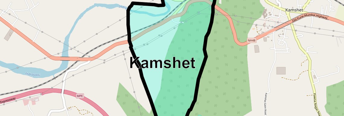 Location Map of Kamshet, Pune