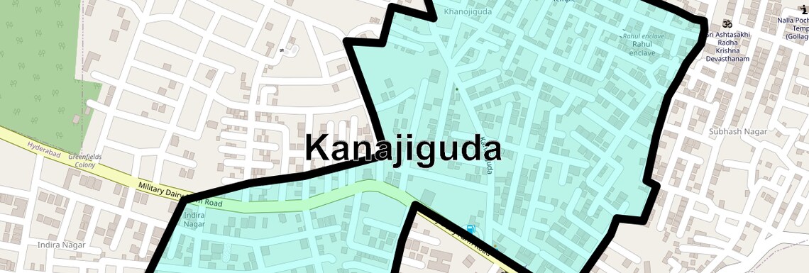 Location Map of Kanajiguda, Hyderabad