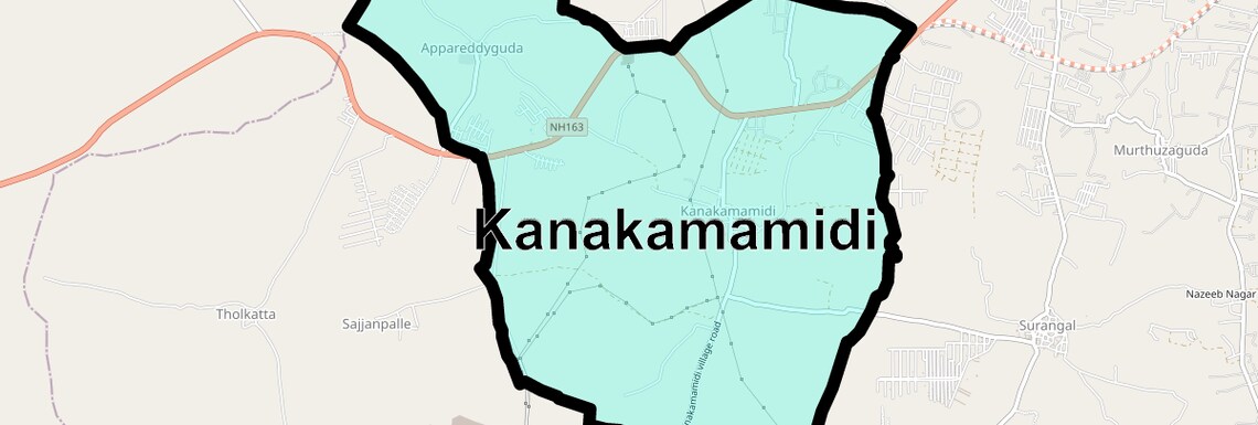 Location Map of Kanakamamidi, Hyderabad