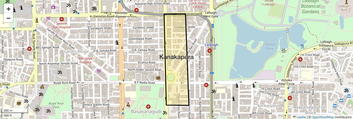 Location Map of Kanakapura, Bangalore