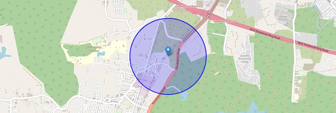 Location Map of Kanakapura Road, Bangalore