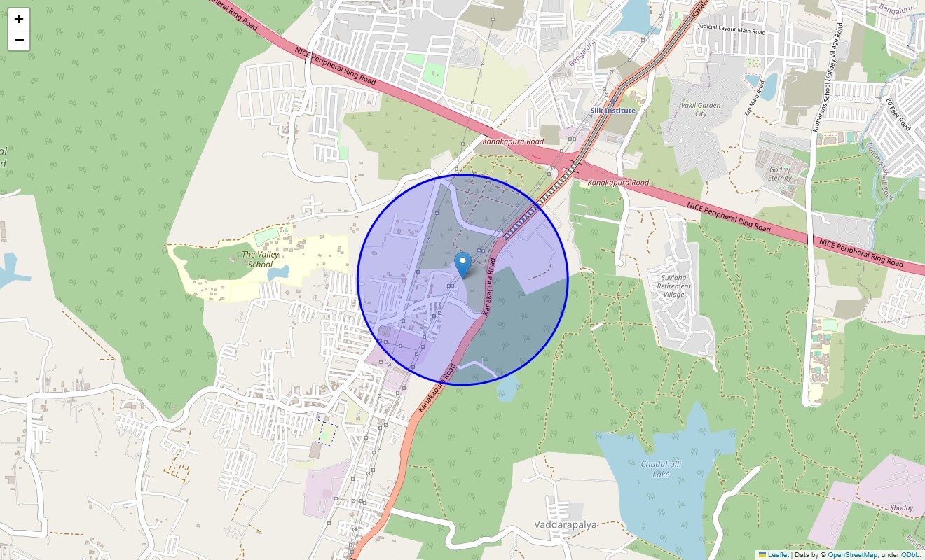 Location Map of Kanakapura Road,Bangalore