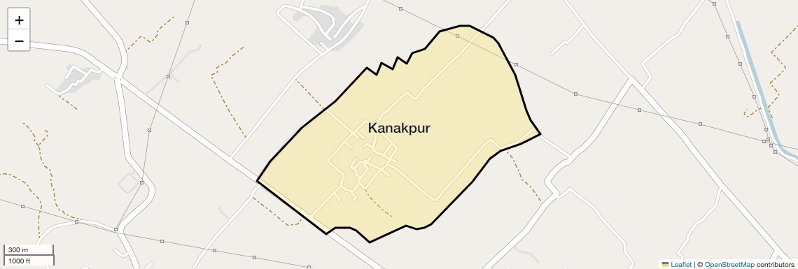 Location Map of Kanakpur, Ghaziabad