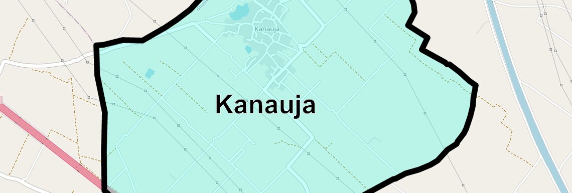 Location Map of Kanauja, Ghaziabad
