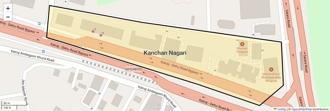Location Map of Kanchan Nagari, Pune