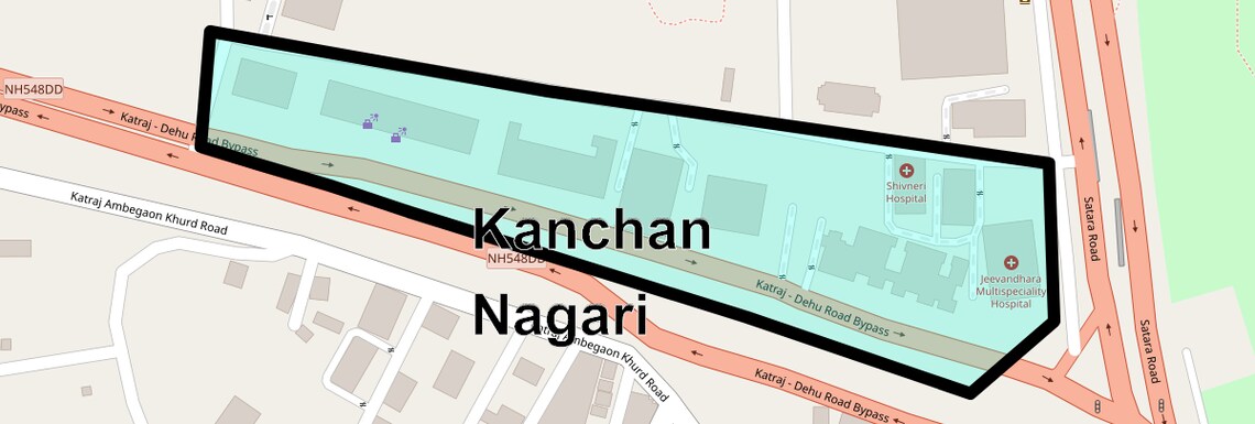 Location Map of Kanchan Nagari, Pune