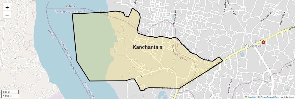 Location Map of Kanchantala, Kolkata