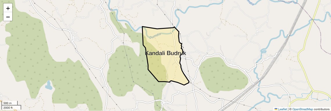 Location Map of Kandali Budruk, Thane