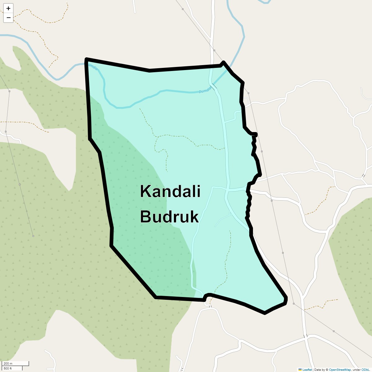 Location Map of Kandali Budruk, Thane