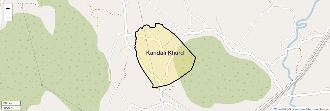 Location Map of Kandali Khurd, Thane