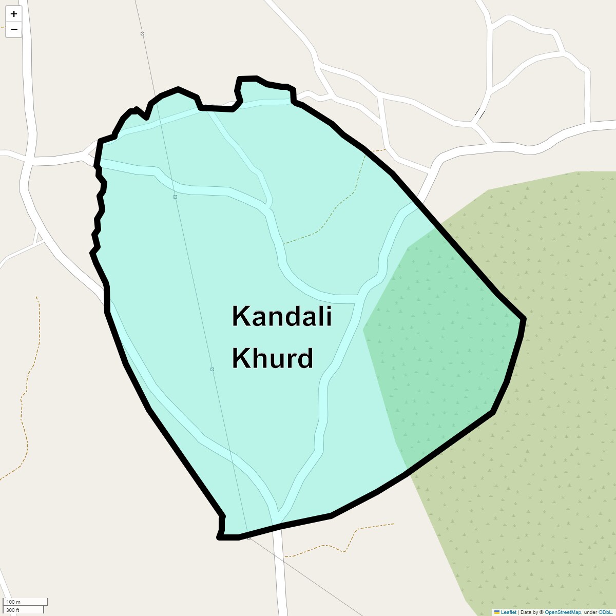 Location Map of Kandali Khurd, Thane