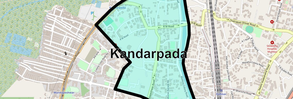 Location Map of Kandarpada, Mumbai