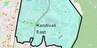 Location Map of Kandivali East, Mumbai