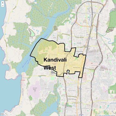 Location Map of Kandivali West, Mumbai