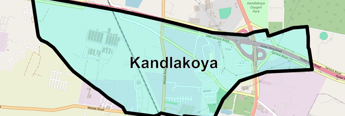 Location Map of Kandlakoya, Hyderabad