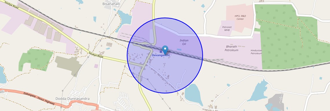 Location Map of Kanekallu, Bangalore