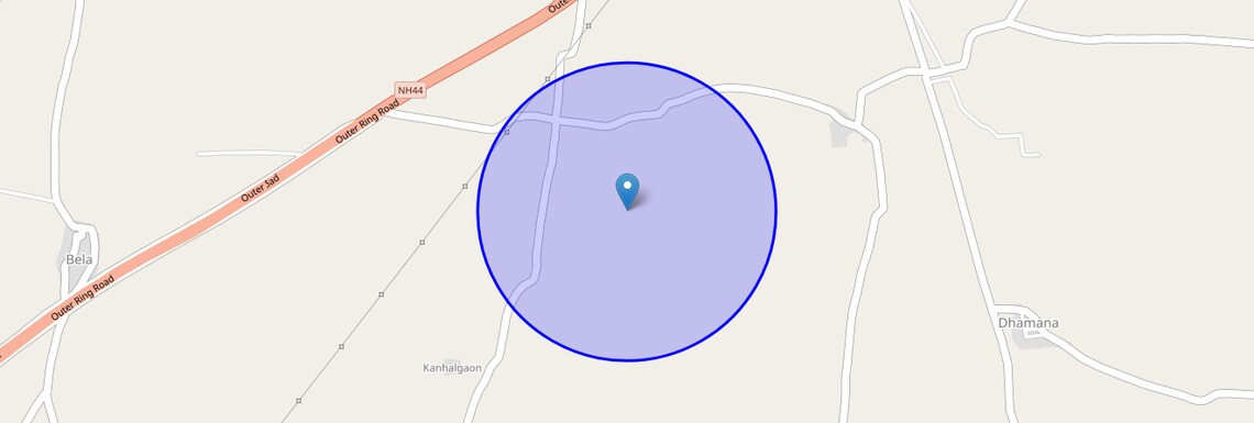 Location Map of Kanhalgaon, Nagpur