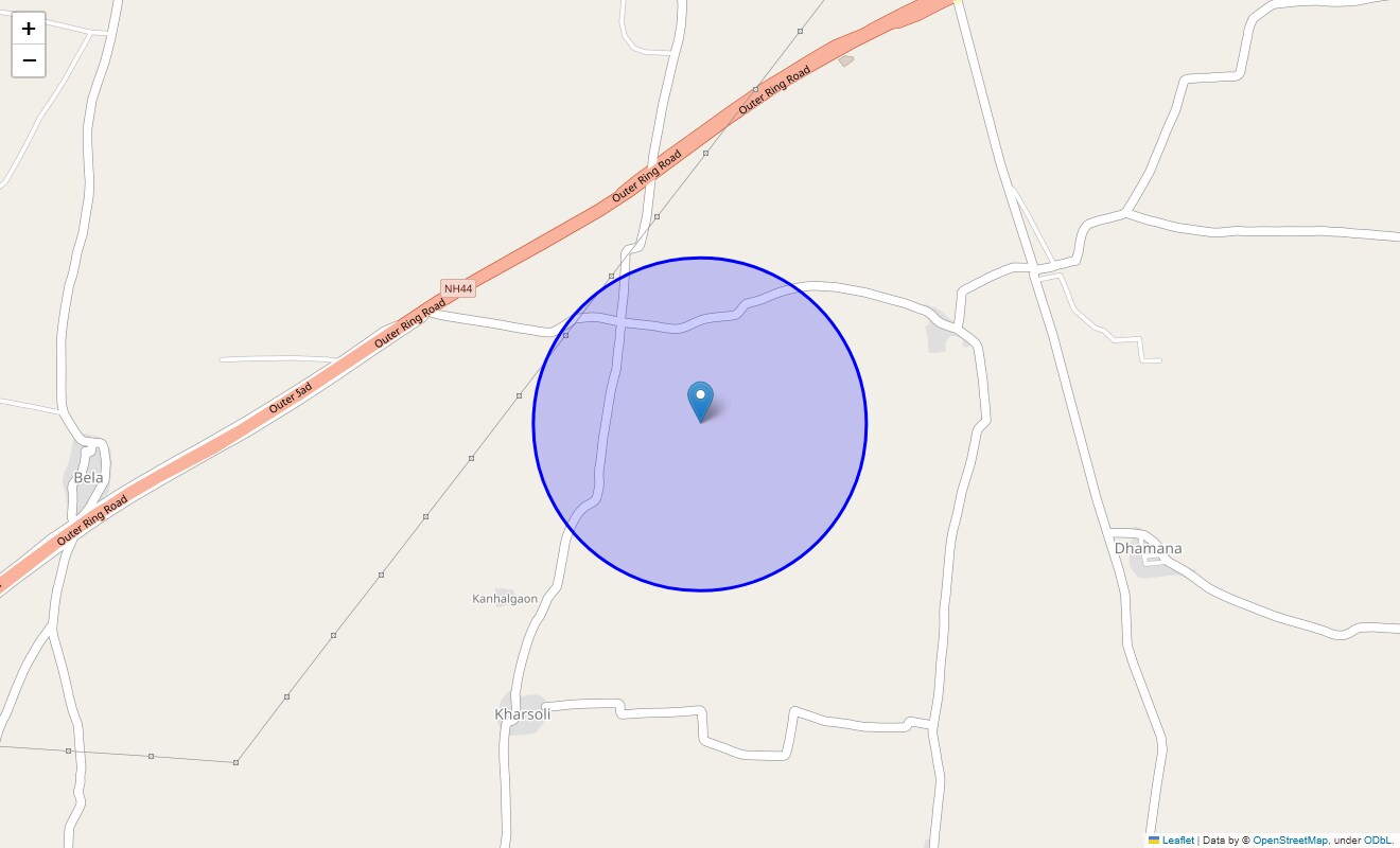 Location Map of Kanhalgaon, Nagpur