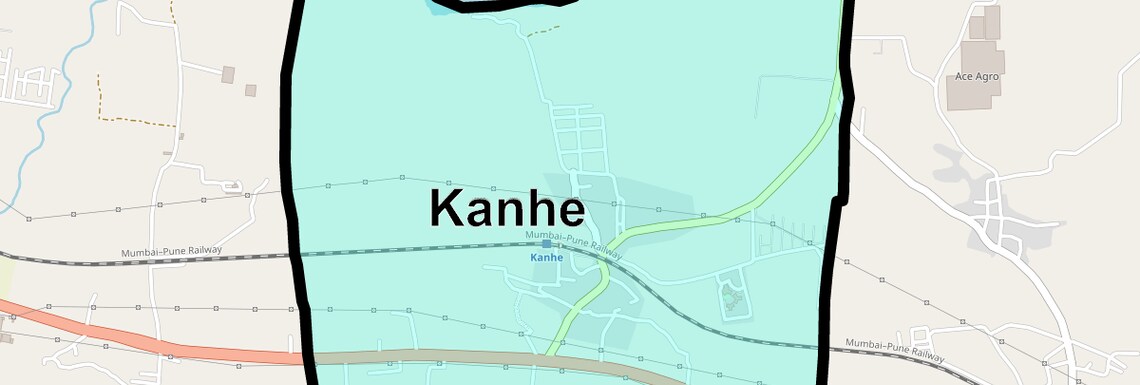 Location Map of Kanhe, Pune
