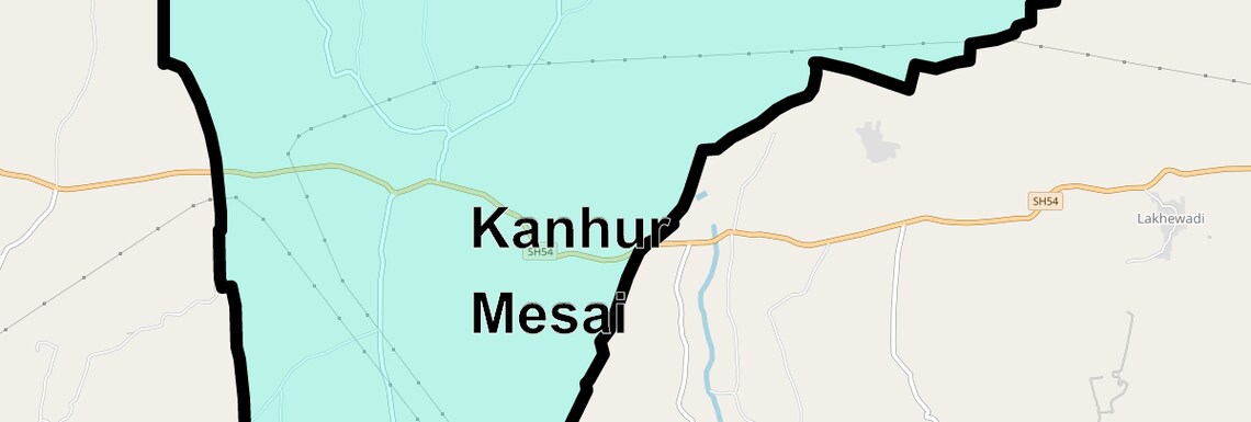 Location Map of Kanhur Mesai, Pune