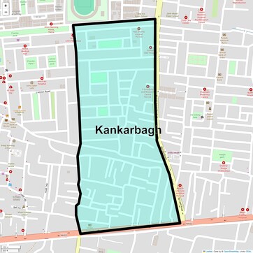 Location Map of Kankarbagh, Patna