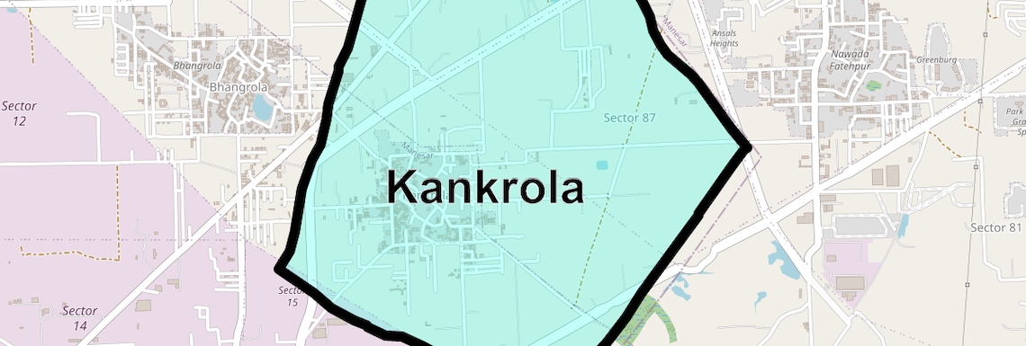 Location Map of Kankrola, Gurgaon