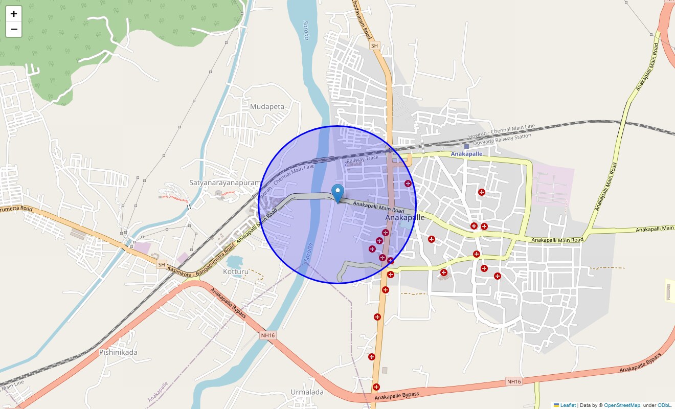 Location Map of Kantakapalle, Vizag