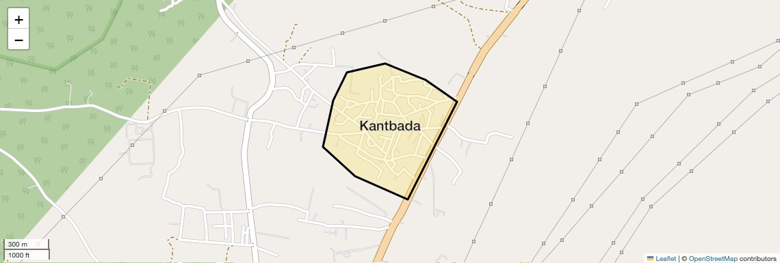Location Map of Kantbada, Bhubaneswar