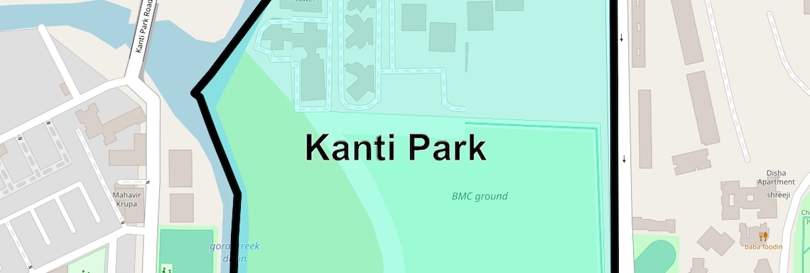 Location Map of Kanti Park, Mumbai