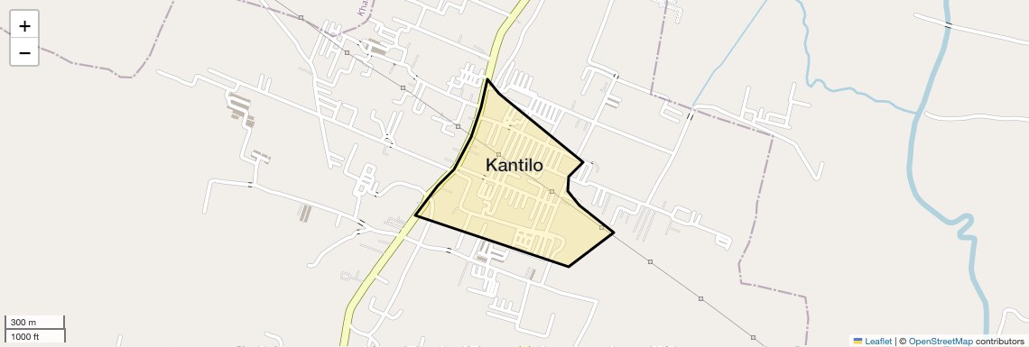 Location Map of Kantilo, Bhubaneswar