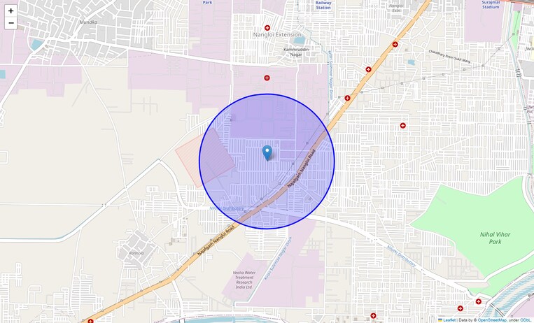 Location Map of Kanwar Singh Nagar