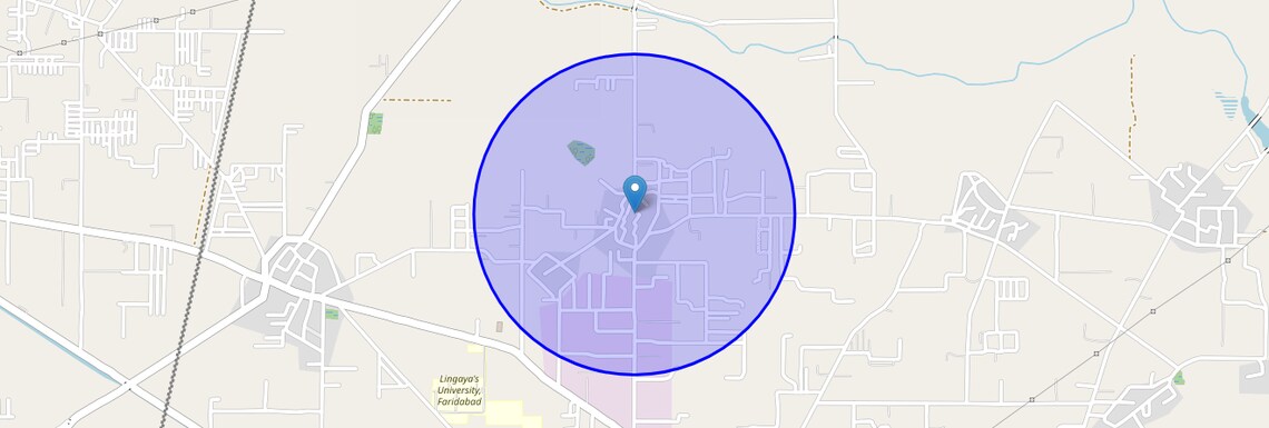 Location Map of Kanwara Village, Faridabad
