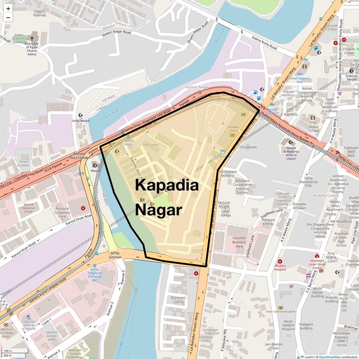 Location Map of Kapadia Nagar, Mumbai