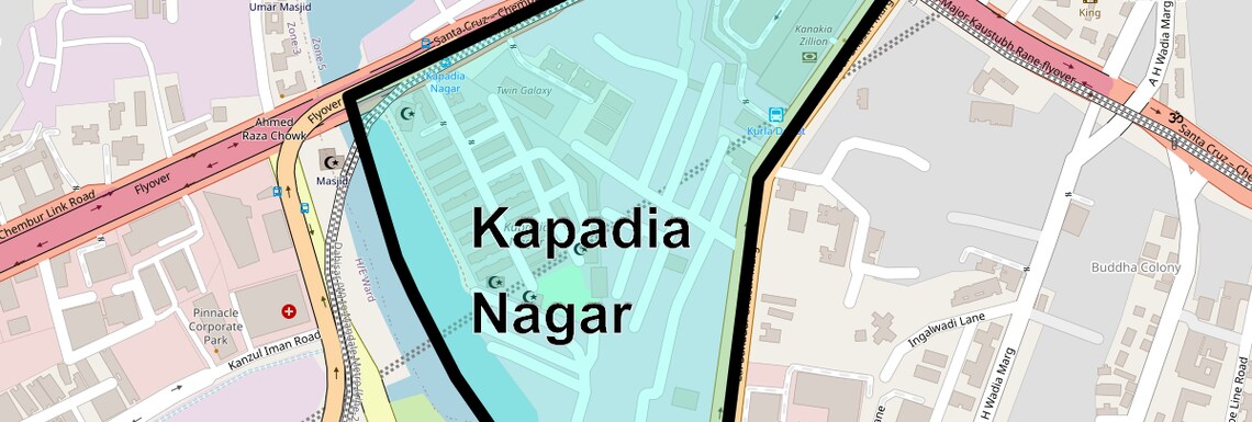 Location Map of Kapadia Nagar, Mumbai