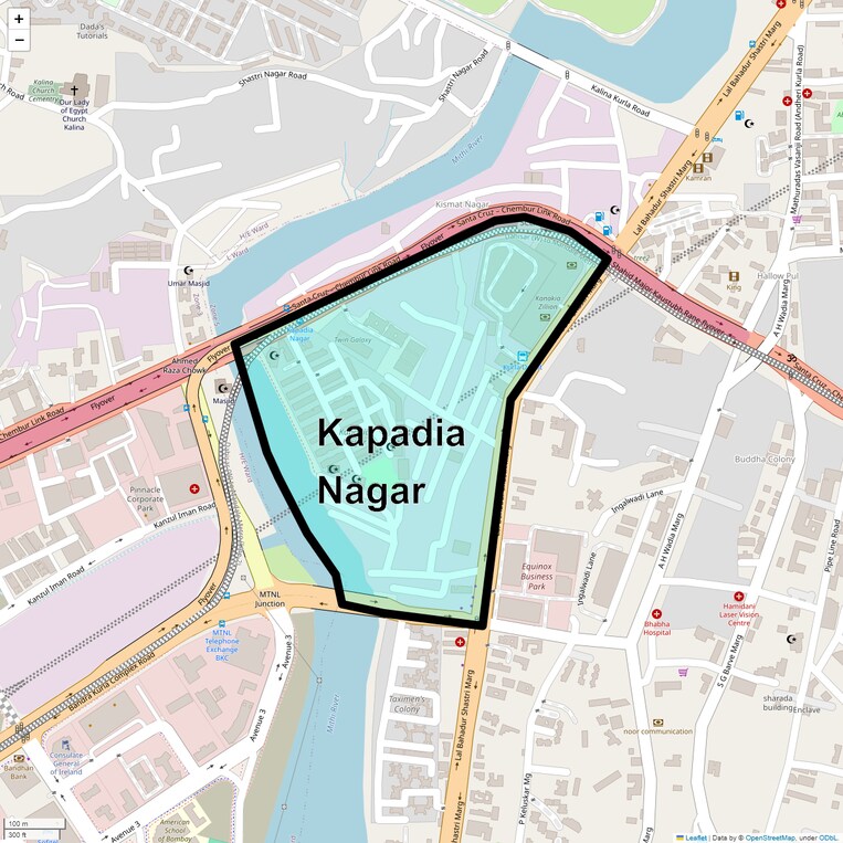 Location Map of Kapadia Nagar