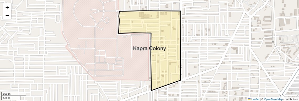 Location Map of Kapra Colony, Faridabad