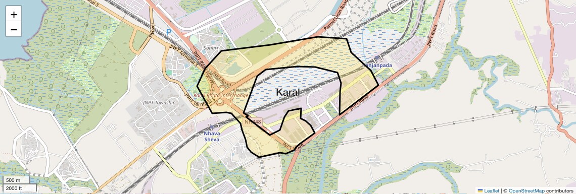 Location Map of Karal, Navi Mumbai
