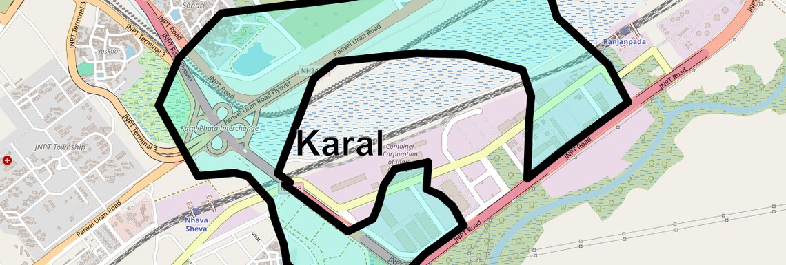 Location Map of Karal, Navi Mumbai