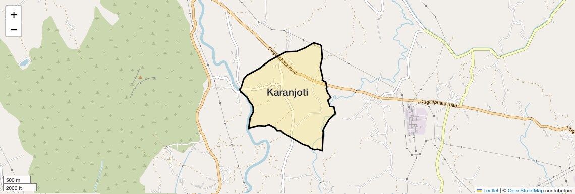 Location Map of Karanjoti, Thane