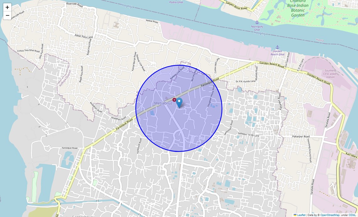 Location Map of Karbala, Kolkata