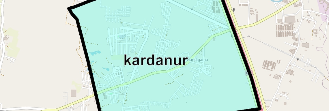 Location Map of Kardanur, Hyderabad