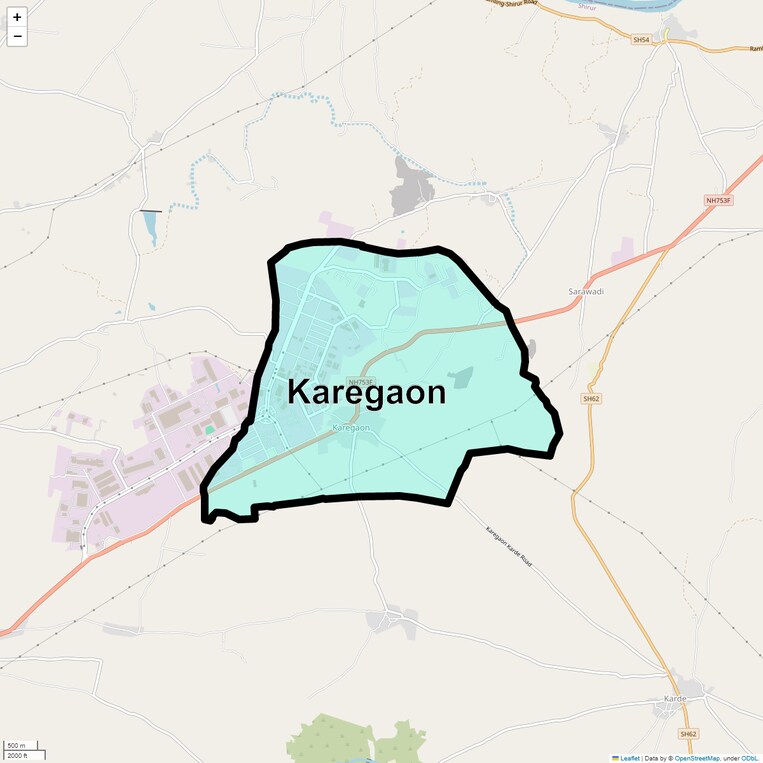Location Map of Karegaon