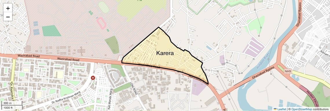 Location Map of Karera, Ghaziabad