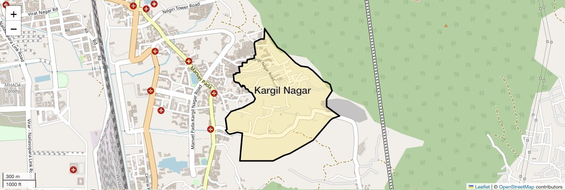Location Map of Kargil Nagar, Palghar