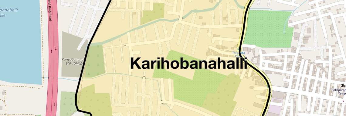 Location Map of Karihobanahalli, Bangalore