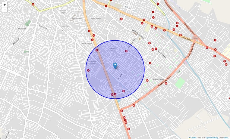Location Map of Karim Nagar